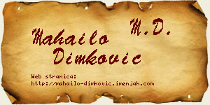 Mahailo Dimković vizit kartica